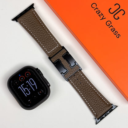 Lychee Leather Band For Apple Watch