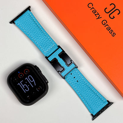 Lychee Leather Band For Apple Watch