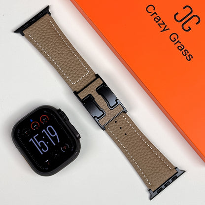 Lychee Leather Band For Apple Watch