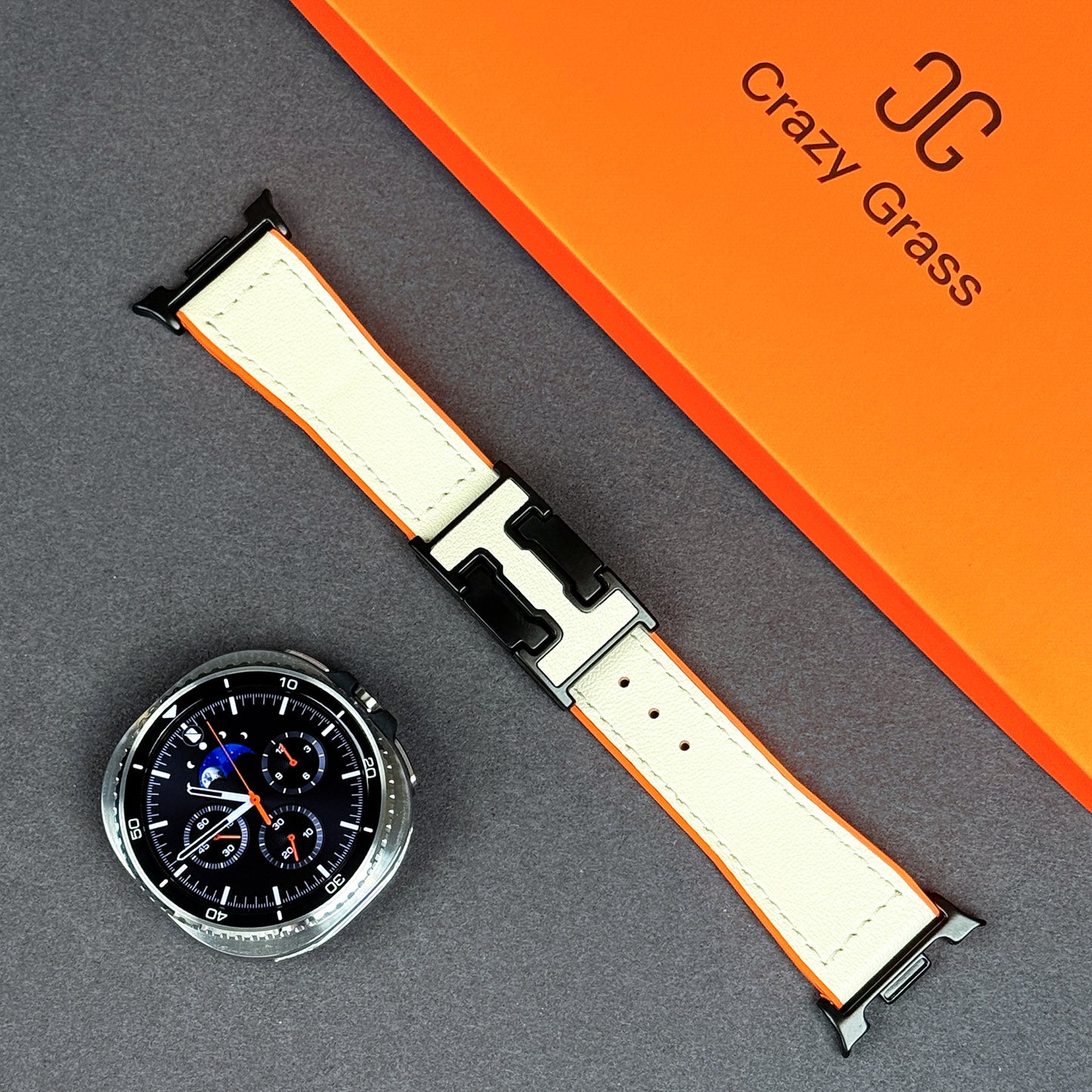 Leather & Silicone Magnetic Band For Samsung Galaxy Watch