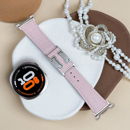 Lychee Leather Strap For Samsung Galaxy Watch