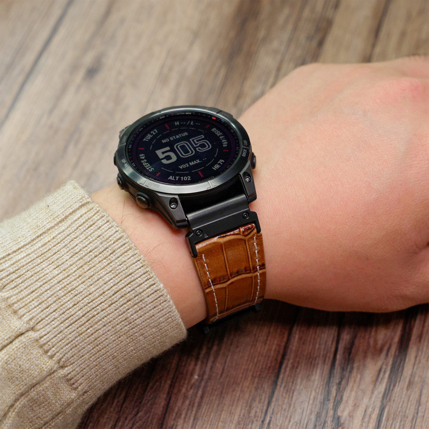 Garmin Watch Alligator Leather Band
