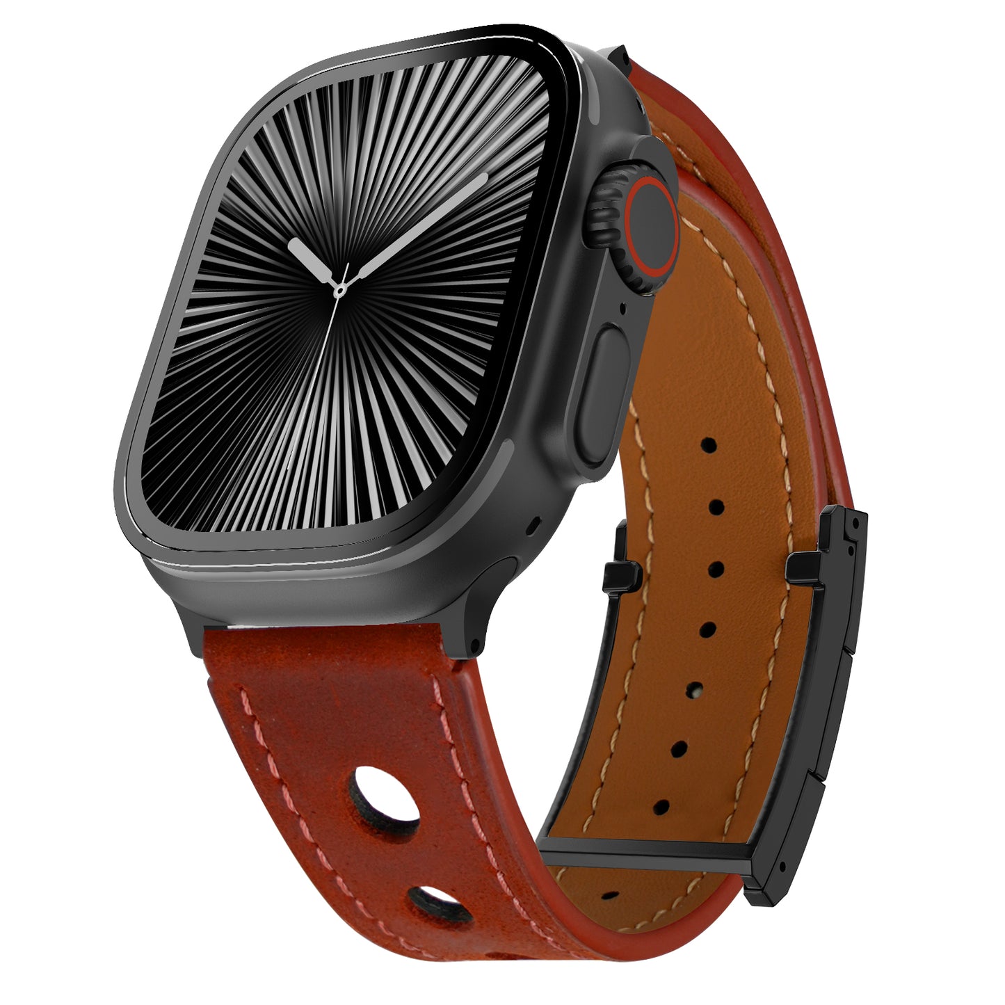 LX Leather Magnetic Buckle Band For Apple Watch