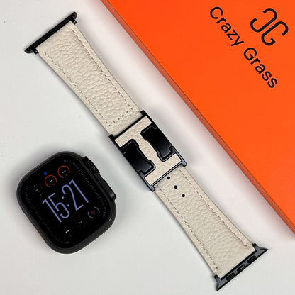 Lychee Leather Band For Apple Watch