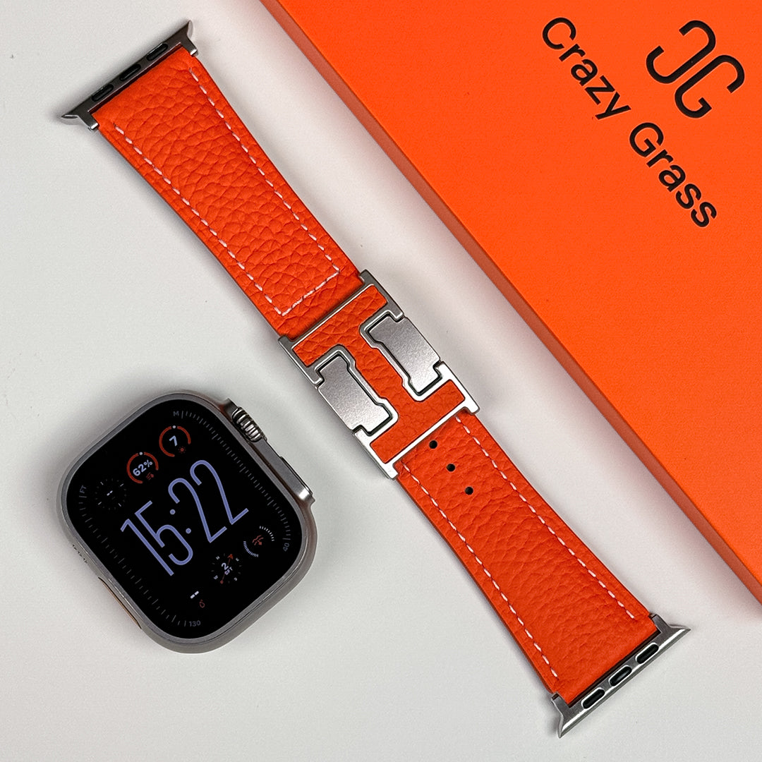 Lychee Leather Band For Apple Watch