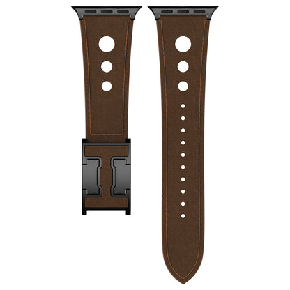 LX Leather Magnetic Buckle Band For Apple Watch