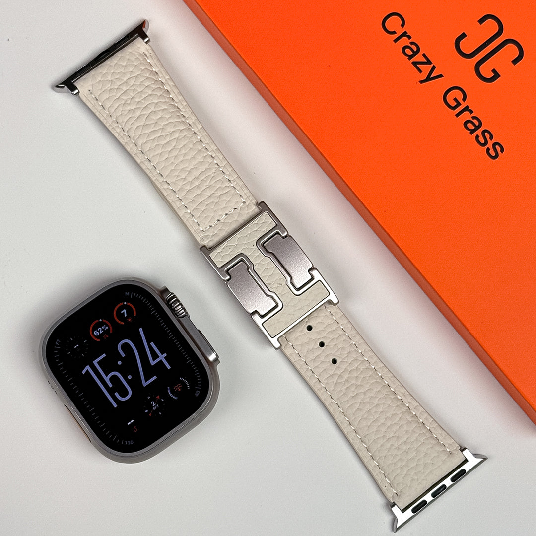 Lychee Leather Band For Apple Watch
