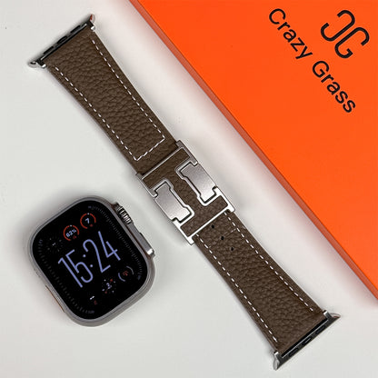 Lychee Leather Band For Apple Watch