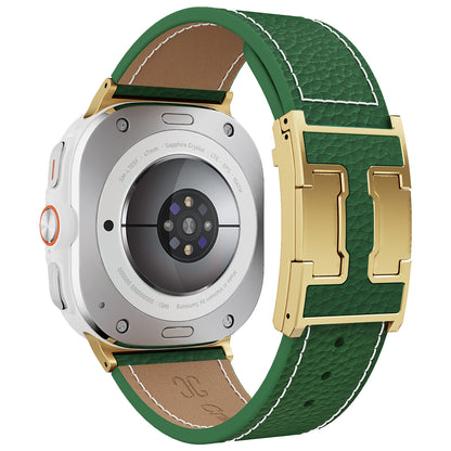 Lychee Leather Band For Samsung Galaxy Watch Ultra