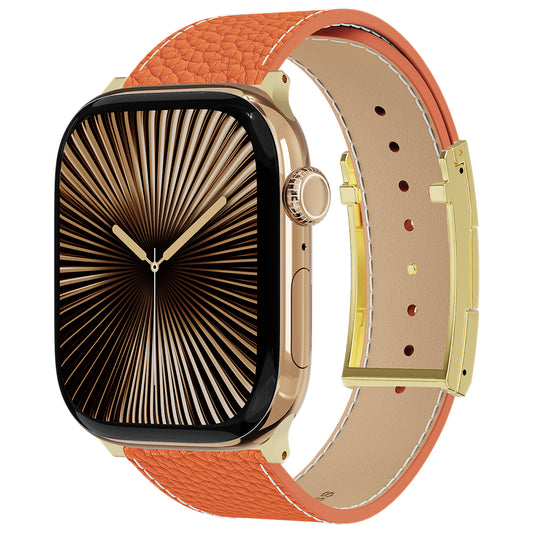 Lychee Leather Strap For Apple Watch