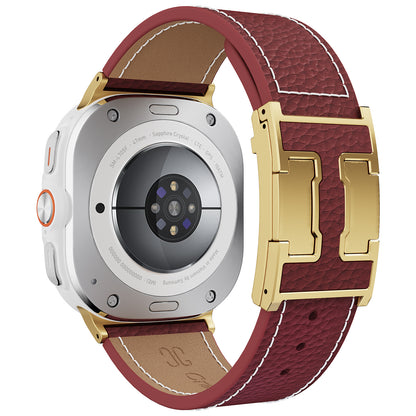 Lychee Leather Band For Samsung Galaxy Watch Ultra