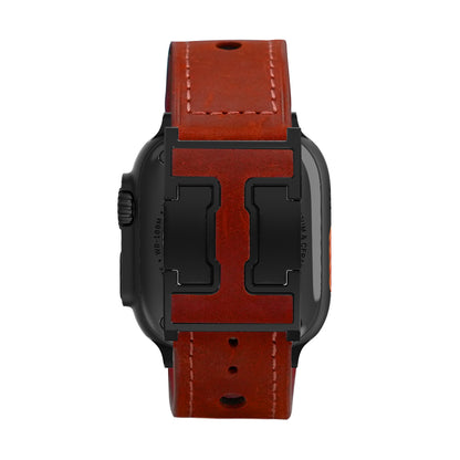LX Leather Magnetic Buckle Band For Apple Watch