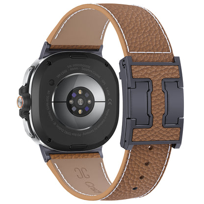 Lychee Leather Band For Samsung Galaxy Watch