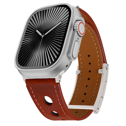 LX Leather Magnetic Buckle Band For Apple Watch