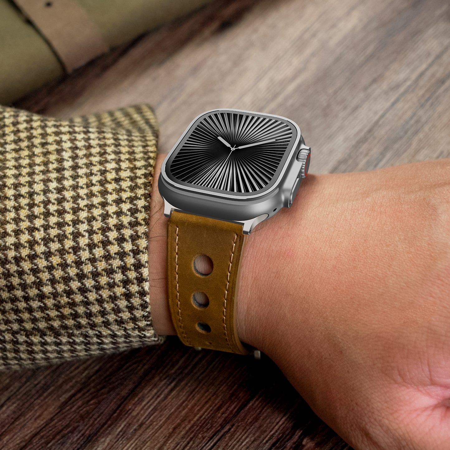 LX Leather Magnetic Buckle Band For Apple Watch