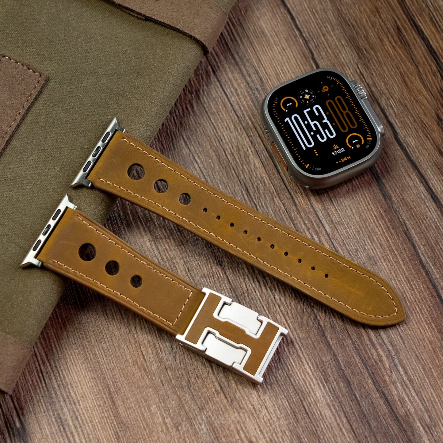 LX Leather Magnetic Buckle Band For Apple Watch