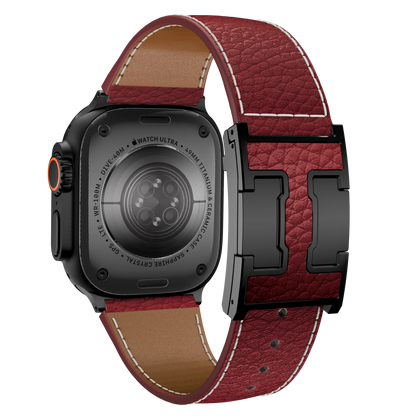 Lychee Leather Band For Apple Watch
