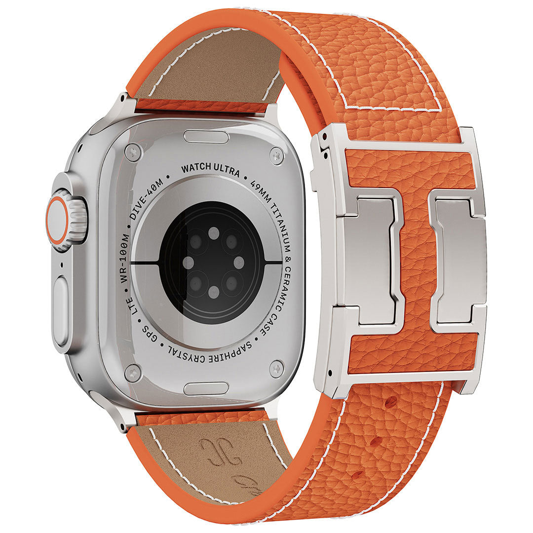 Litschi-Lederarmband für Apple Watch