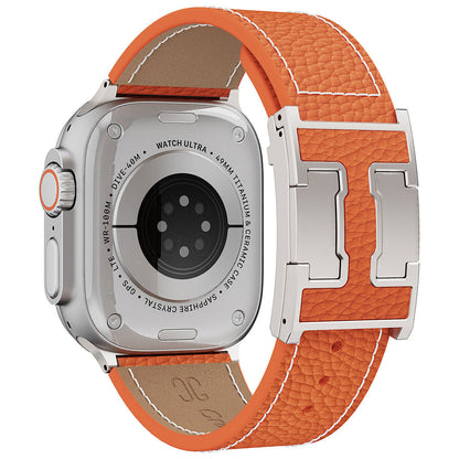 Litschi-Lederarmband für Apple Watch
