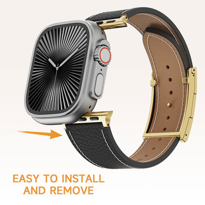 Litschi-Lederarmband für Apple Watch