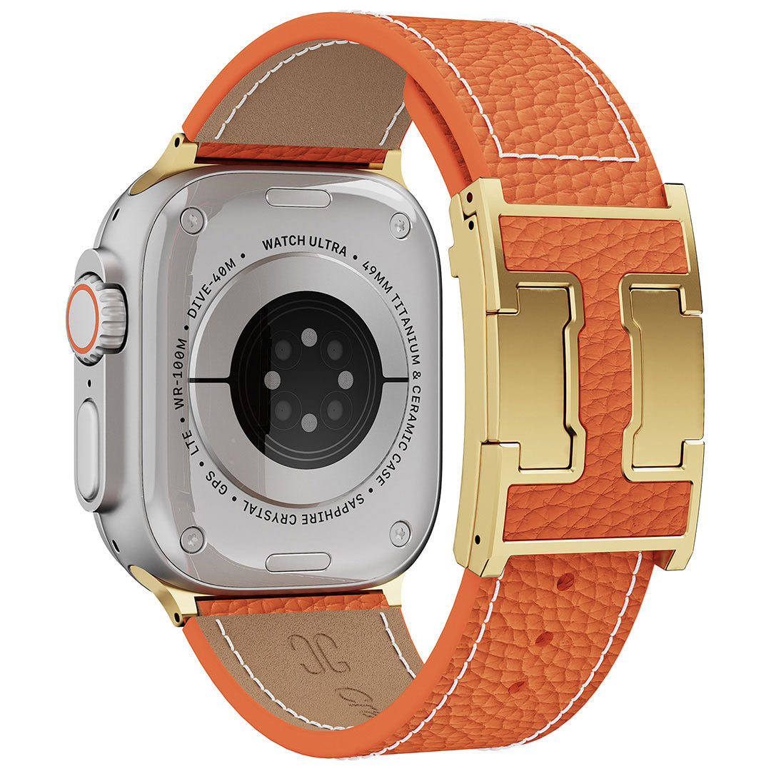 Litschi-Lederarmband für Apple Watch