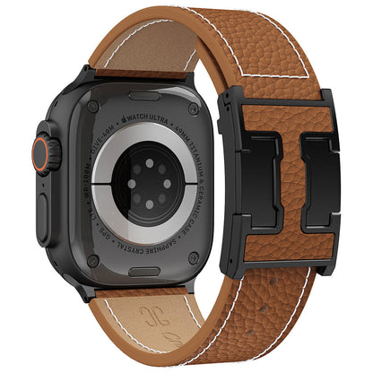 Litschi-Lederarmband für Apple Watch