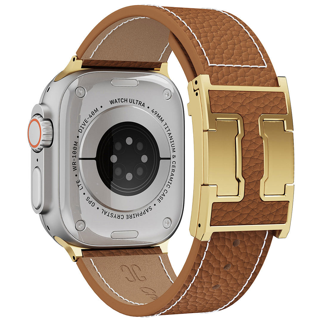 Litschi-Lederarmband für Apple Watch