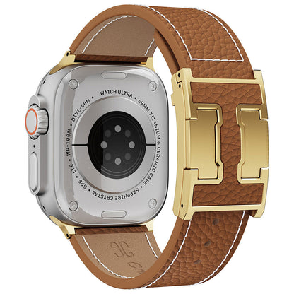 Litschi-Lederarmband für Apple Watch