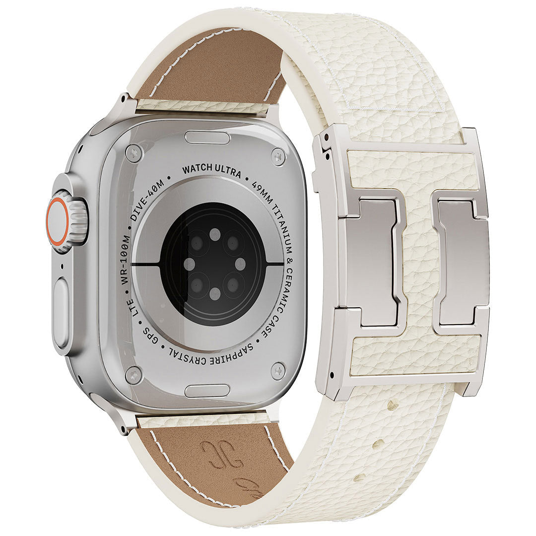 Litschi-Lederarmband für Apple Watch