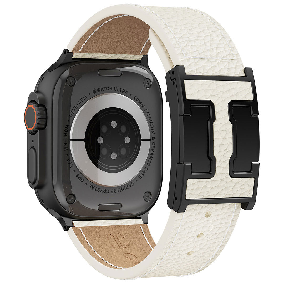 Litschi-Lederarmband für Apple Watch