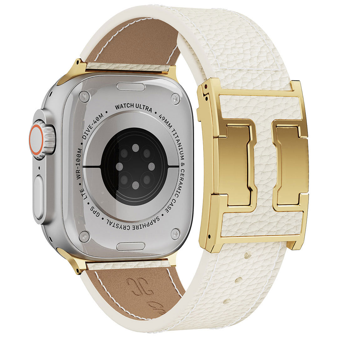 Litschi-Lederarmband für Apple Watch