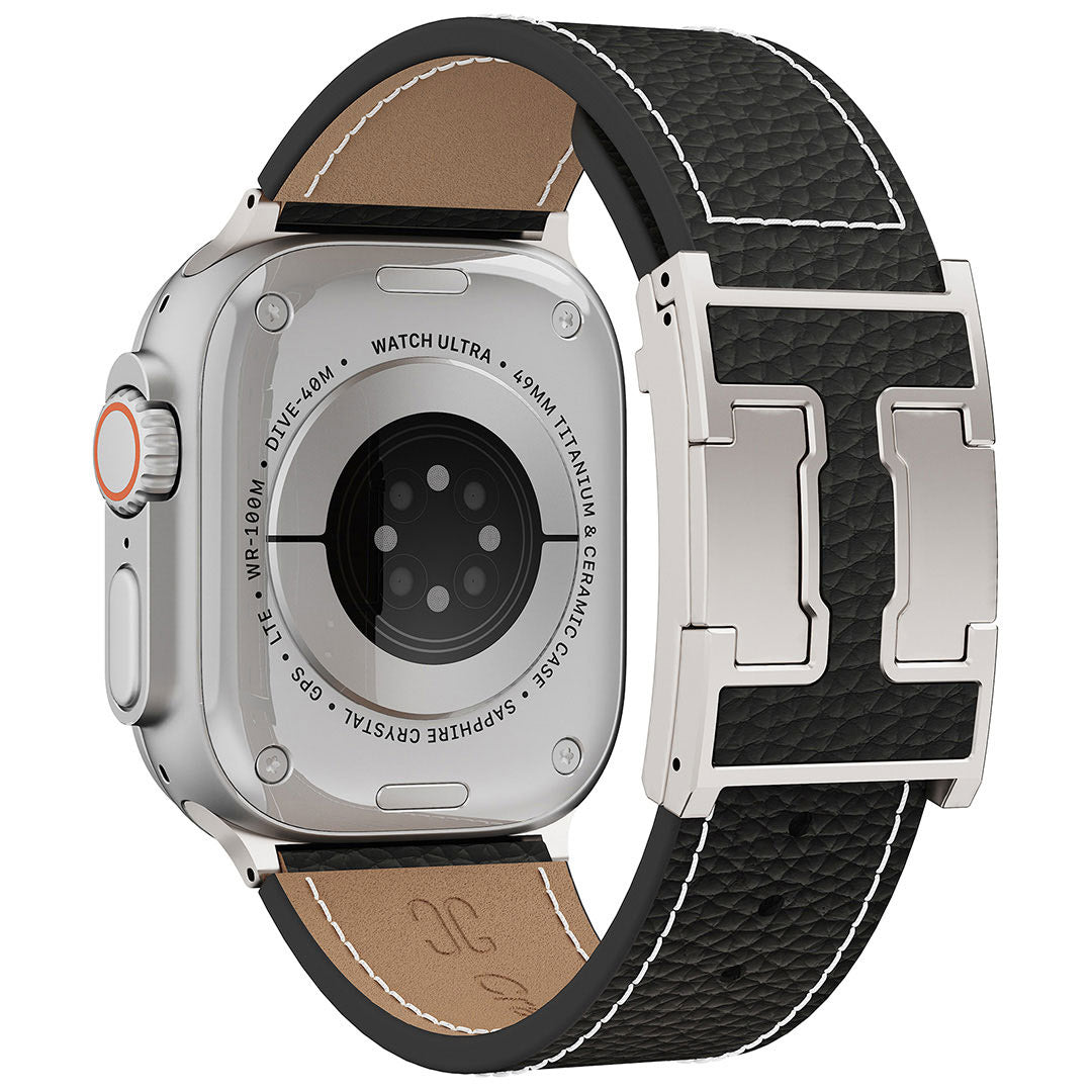 Litschi-Lederarmband für Apple Watch