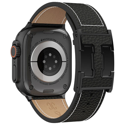 Litschi-Lederarmband für Apple Watch