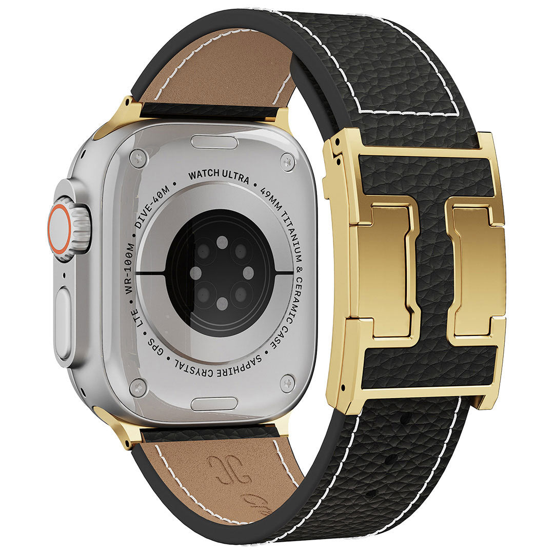 Litschi-Lederarmband für Apple Watch