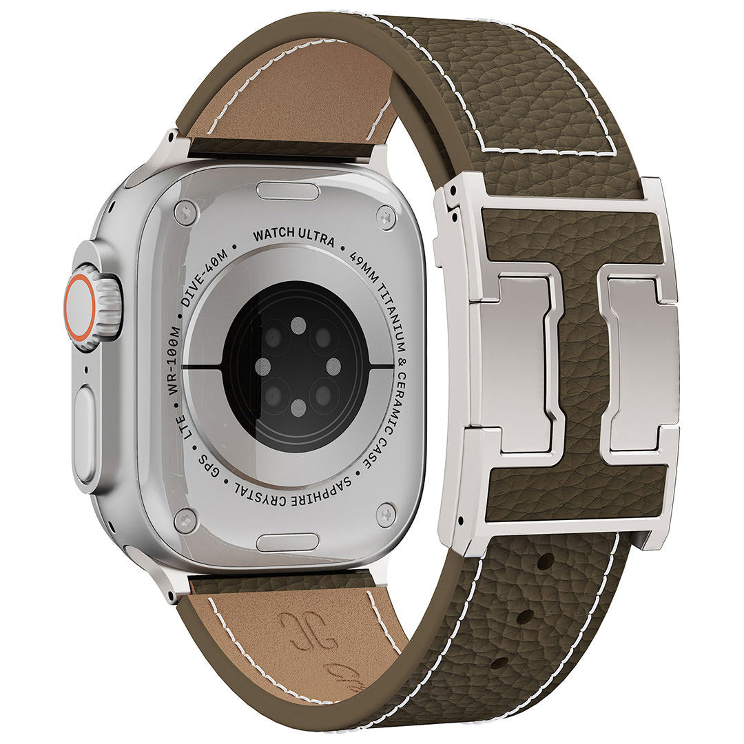 Litschi-Lederarmband für Apple Watch