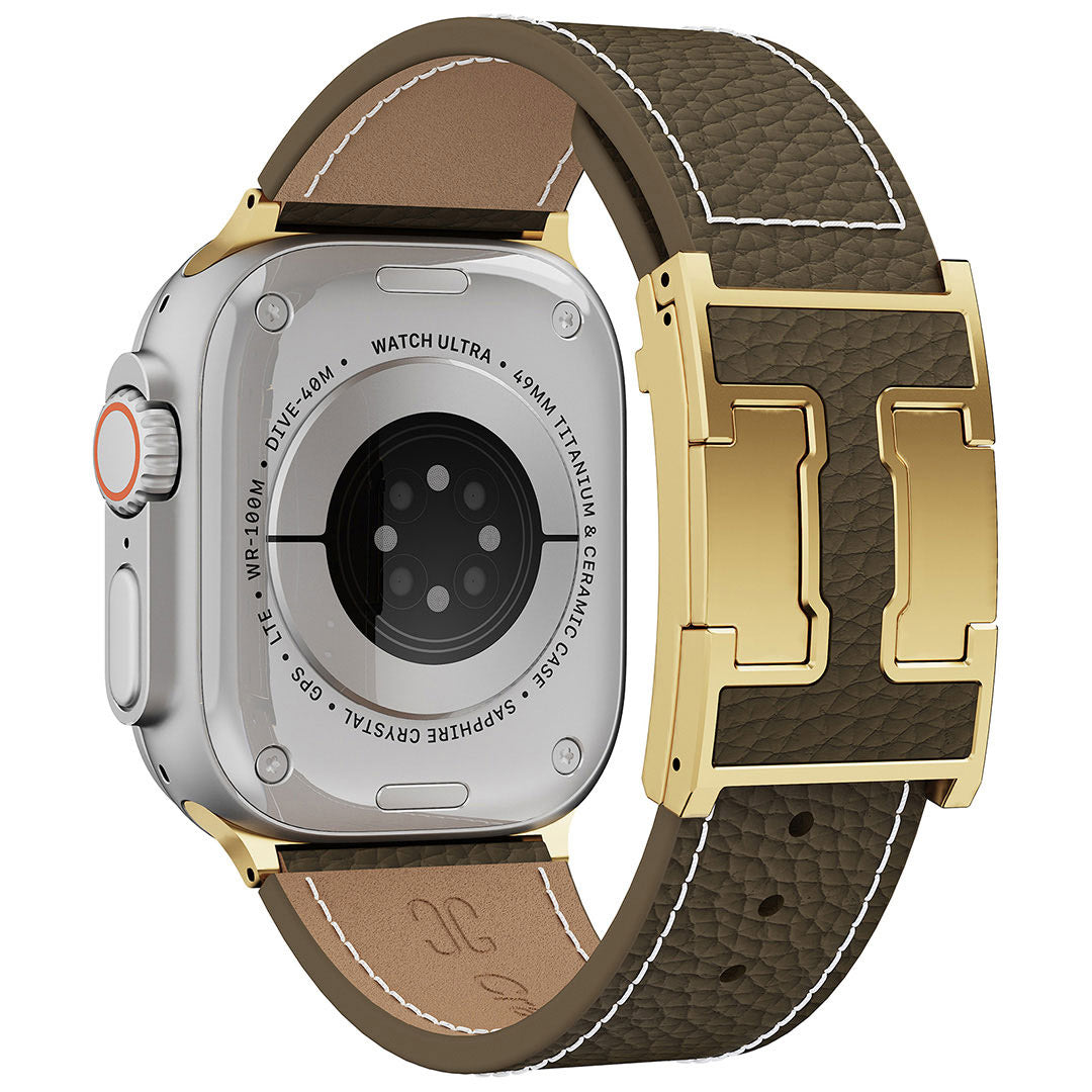 Litschi-Lederarmband für Apple Watch