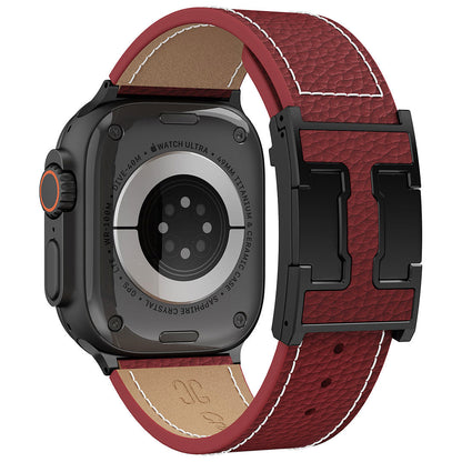 Litschi-Lederarmband für Apple Watch