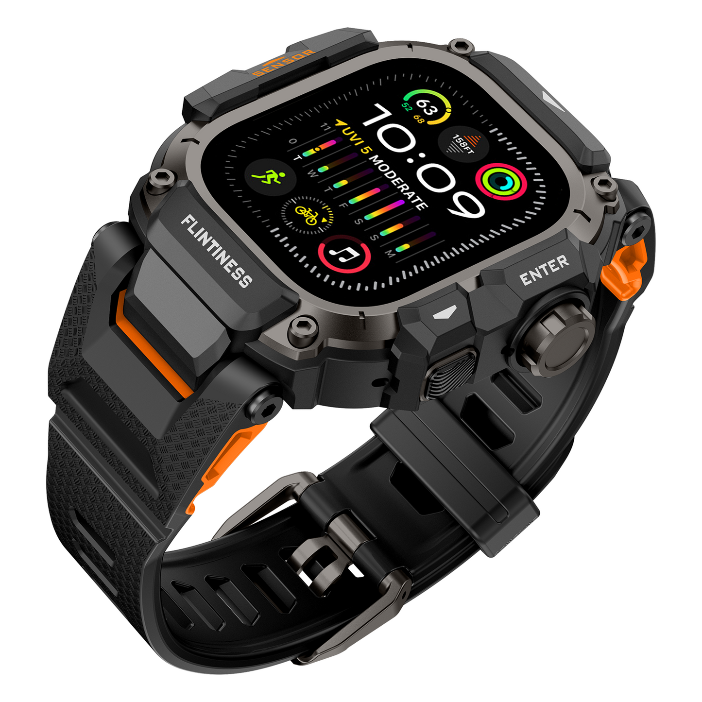 Fortress Case & Silicone Band for Apple Watch Ultra 49mm