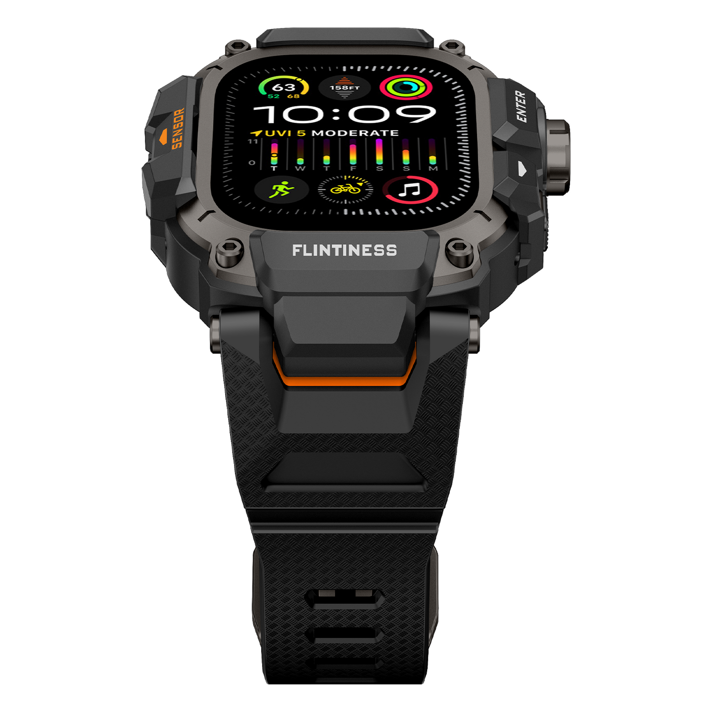 Fortress Case & Silicone Band for Apple Watch Ultra 49mm