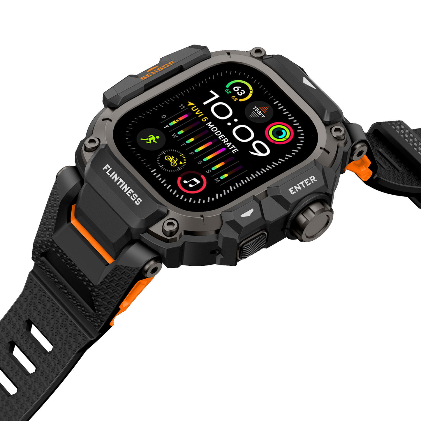 Fortress Case & Silicone Band for Apple Watch Ultra 49mm