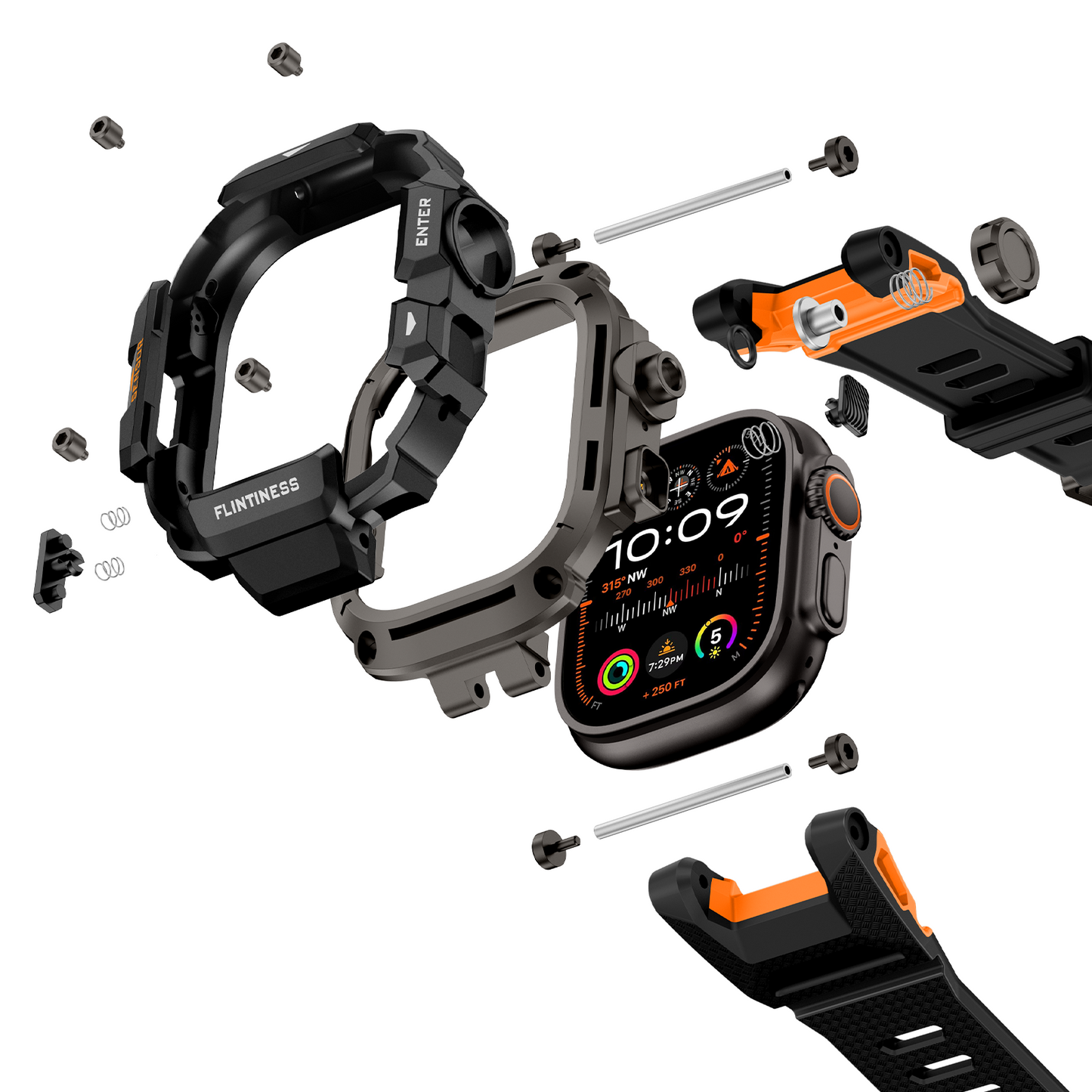 Fortress Case & Silicone Band for Apple Watch Ultra 49mm