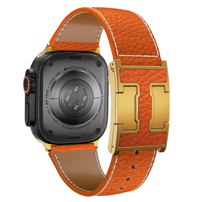 Lychee Leather Band For Apple Watch