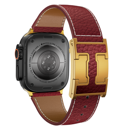 Lychee Leather Band For Apple Watch