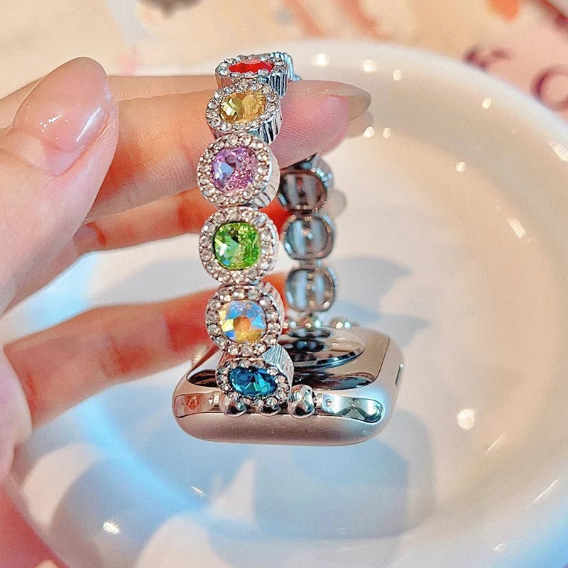 Rainbow Rhinestone Apple Watch Strap