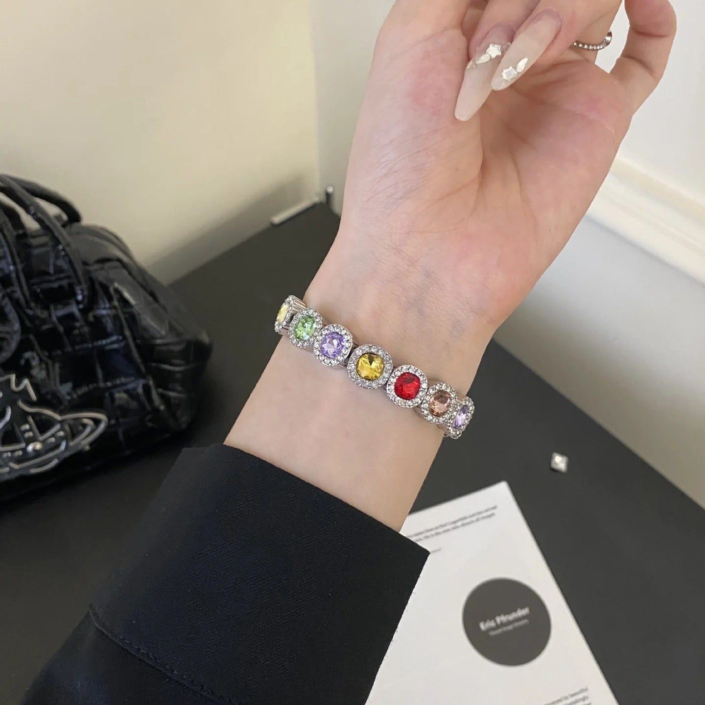 Rainbow Rhinestone Apple Watch Strap