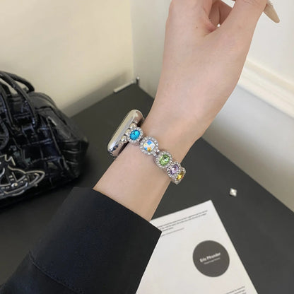 Rainbow Rhinestone Apple Watch Strap
