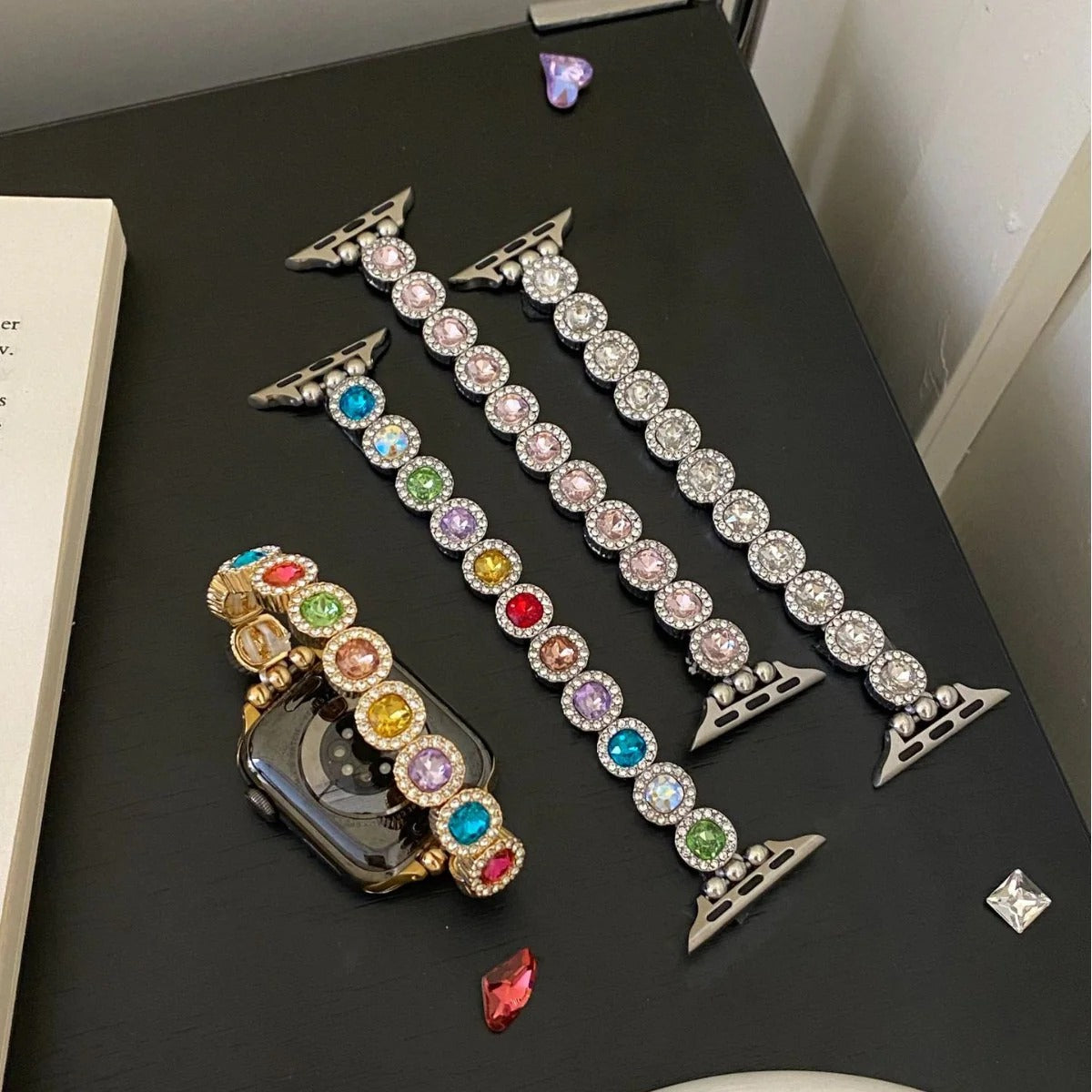 Rainbow Rhinestone Apple Watch Strap