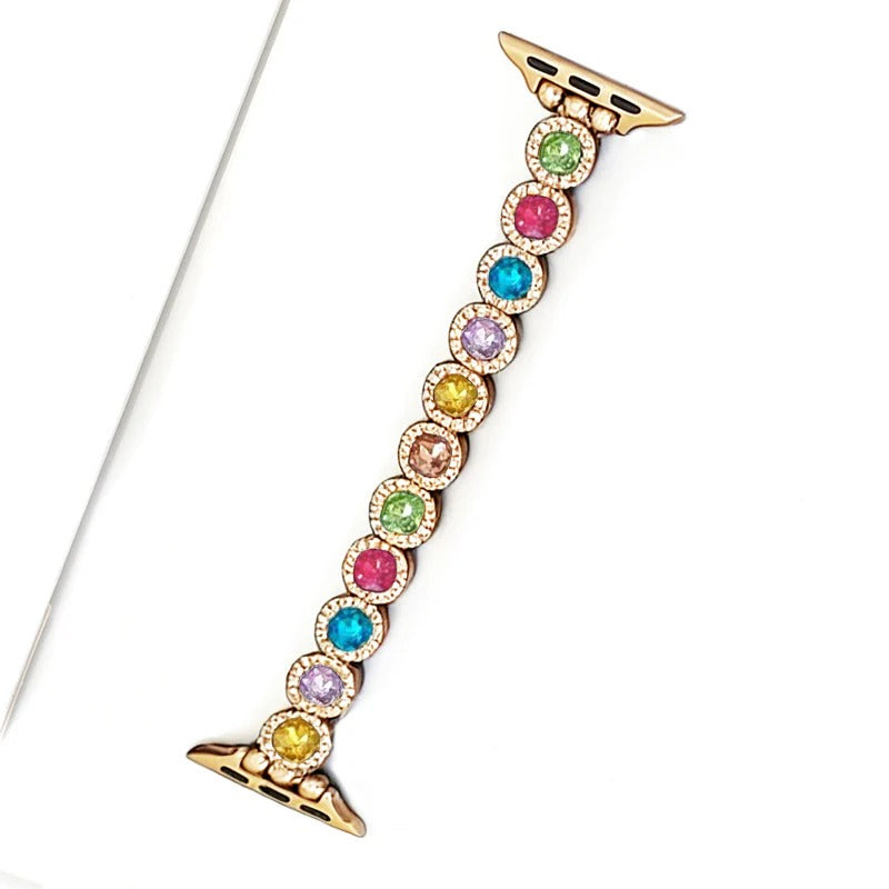 Rainbow Rhinestone Apple Watch Strap