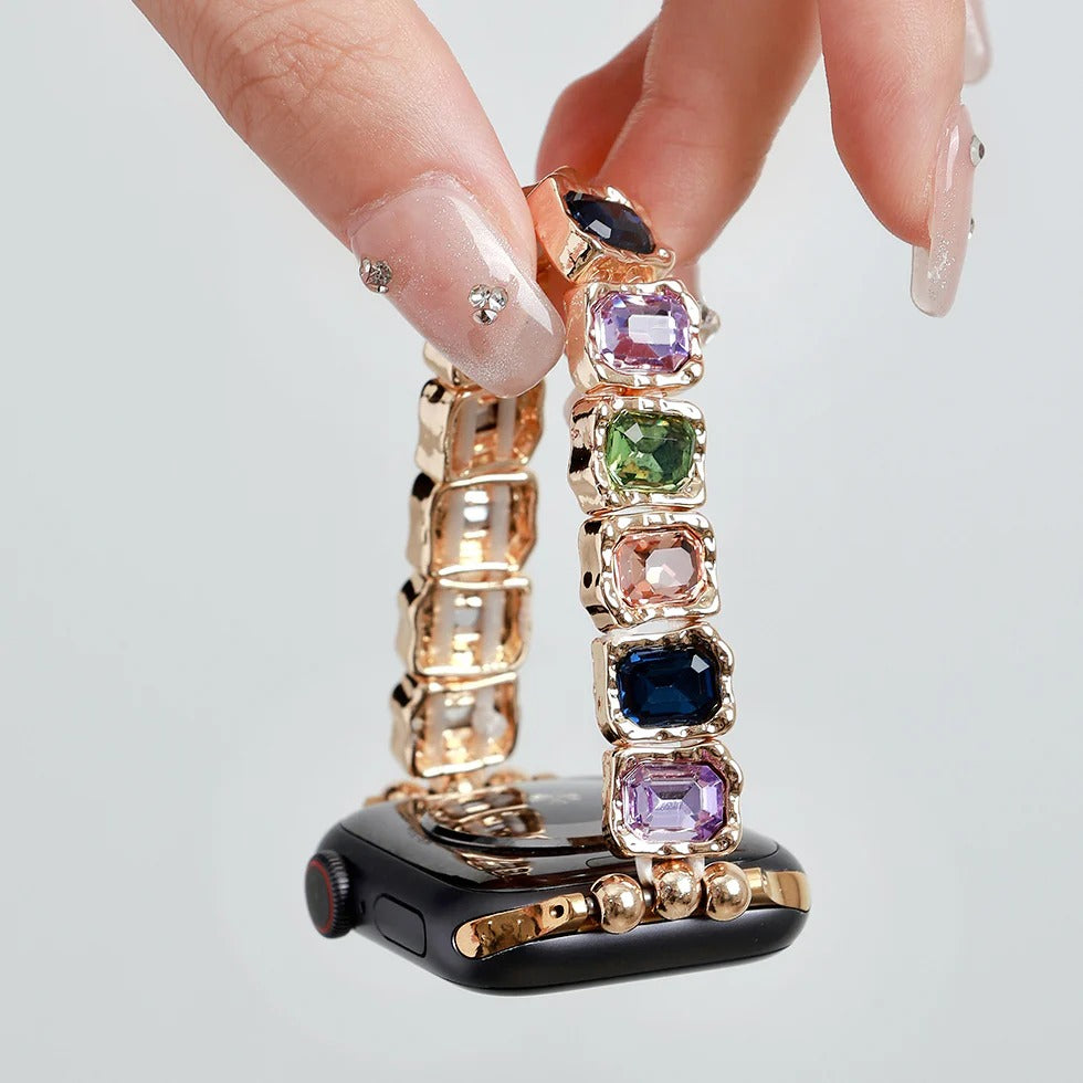 Rainbow Rhinestone Apple Watch Strap