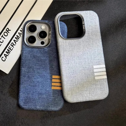 Linen Texture Magnetic Case For iPhone